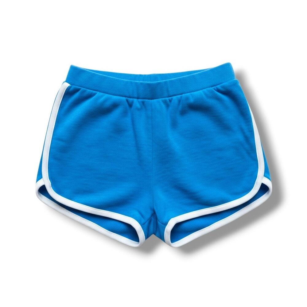 Hanna Andersson Girls Size 10 French Terry Dolphin Shorts Royal Blue EUC